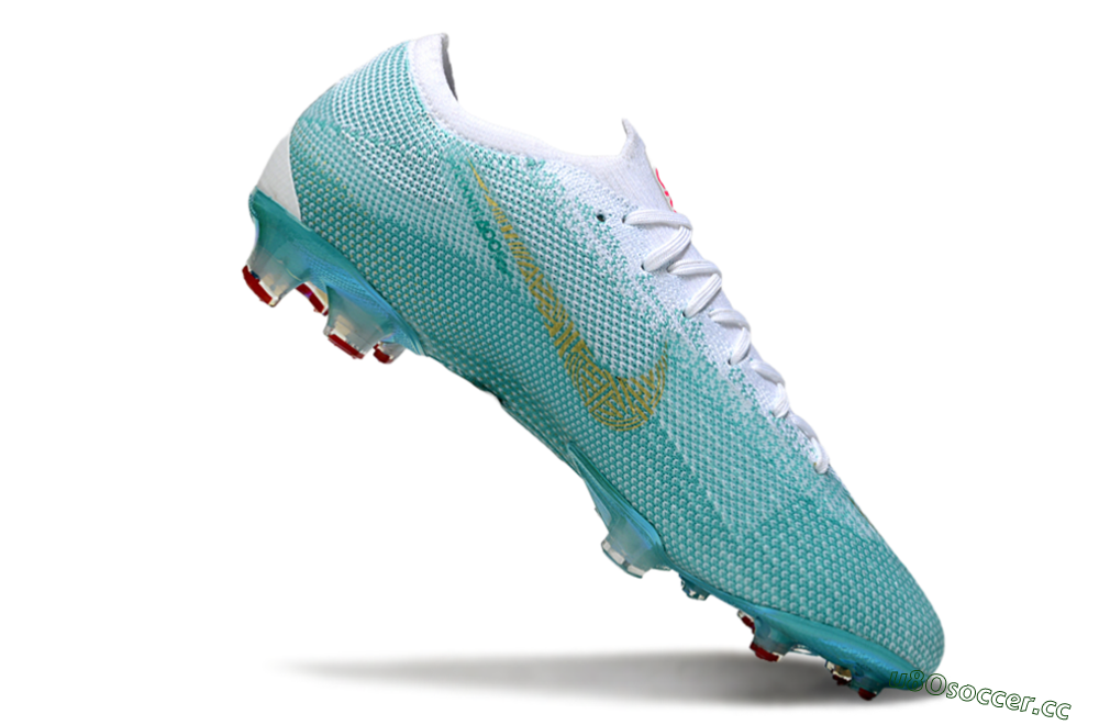 Men's Nike Mercurial Vapor 12 Elite FG Firm Ground Low-Tops Football Boots - Jade/White/Gold 4