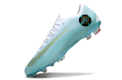 Men's Nike Mercurial Vapor 12 Elite FG Firm Ground Low-Tops Football Boots - Jade/White/Gold