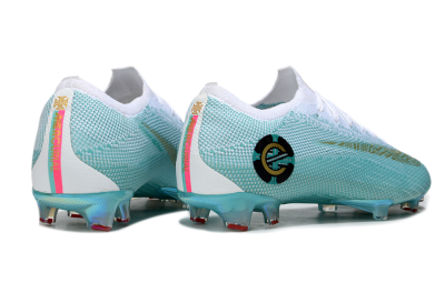 Men's Nike Mercurial Vapor 12 Elite FG Firm Ground Low-Tops Football Boots - Jade/White/Gold