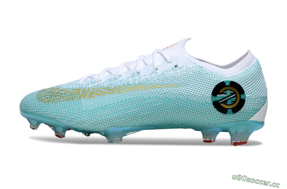 Men's Nike Mercurial Vapor 12 Elite FG Firm Ground Low-Tops Football Boots - Jade/White/Gold 0