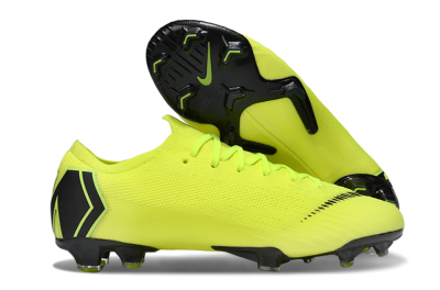 Men's Nike Mercurial Vapor 12 Elite FG Firm Ground Low-Tops Football Boots - Yellow/Black