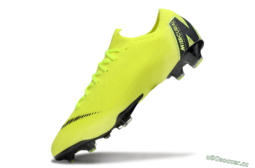 Men's Nike Mercurial Vapor 12 Elite FG Firm Ground Low-Tops Football Boots - Yellow/Black 5