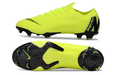 Men's Nike Mercurial Vapor 12 Elite FG Firm Ground Low-Tops Football Boots - Yellow/Black