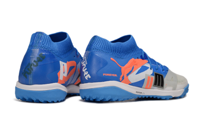Men's Puma Future 8 Ultimate TF Artificial Turf Low-Tops Football Shoes - Blue/White/Orange