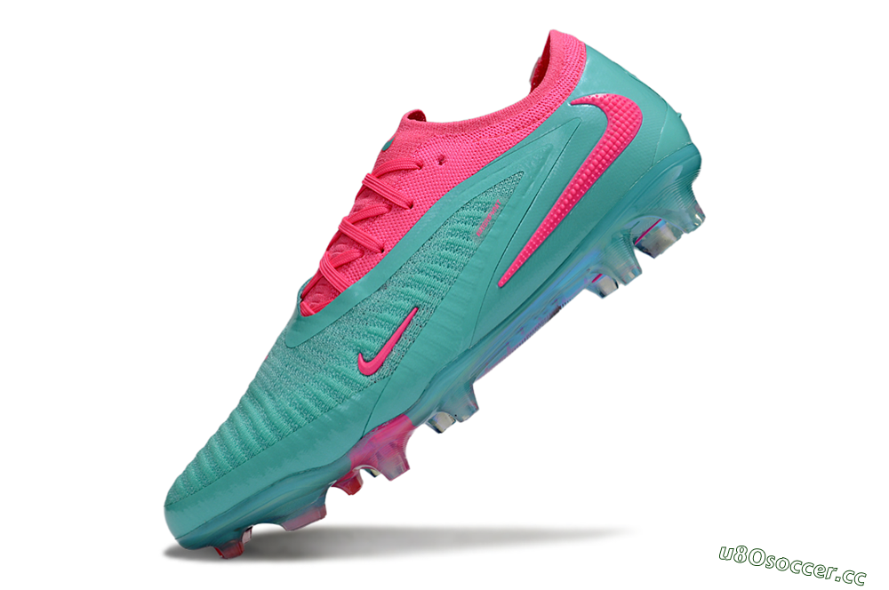 Men's Nike Phantom 6 Low Elite FG Firm Ground Low-Tops Football Boots - Jade/Pink 5