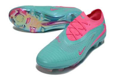 Men's Nike Phantom 6 Low Elite FG Firm Ground Low-Tops Football Boots - Jade/Pink