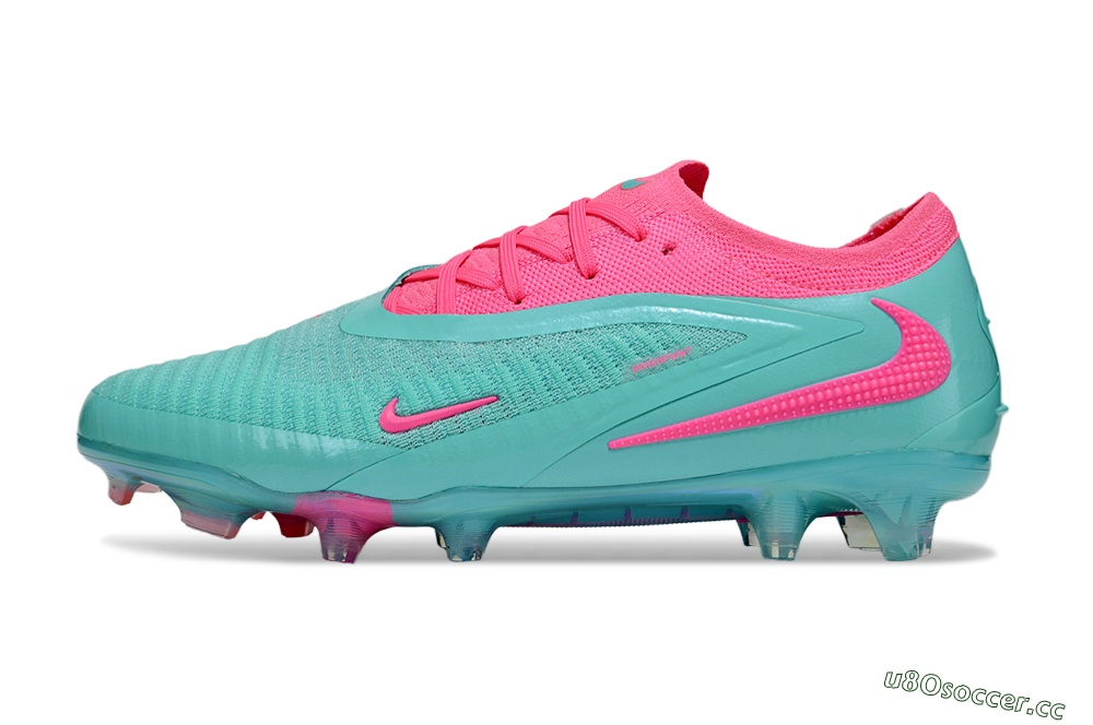 Men's Nike Phantom 6 Low Elite FG Firm Ground Low-Tops Football Boots - Jade/Pink 0