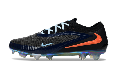 Men's Nike Phantom 6 Low Elite FG Firm Ground Low-Tops Football Boots - Black/Blue/Red