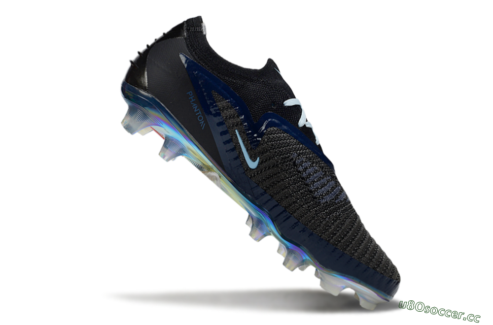 Men's Nike Phantom 6 Low Elite FG Firm Ground Low-Tops Football Boots - Black/Blue/Red 4