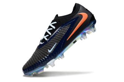 Men's Nike Phantom 6 Low Elite FG Firm Ground Low-Tops Football Boots - Black/Blue/Red