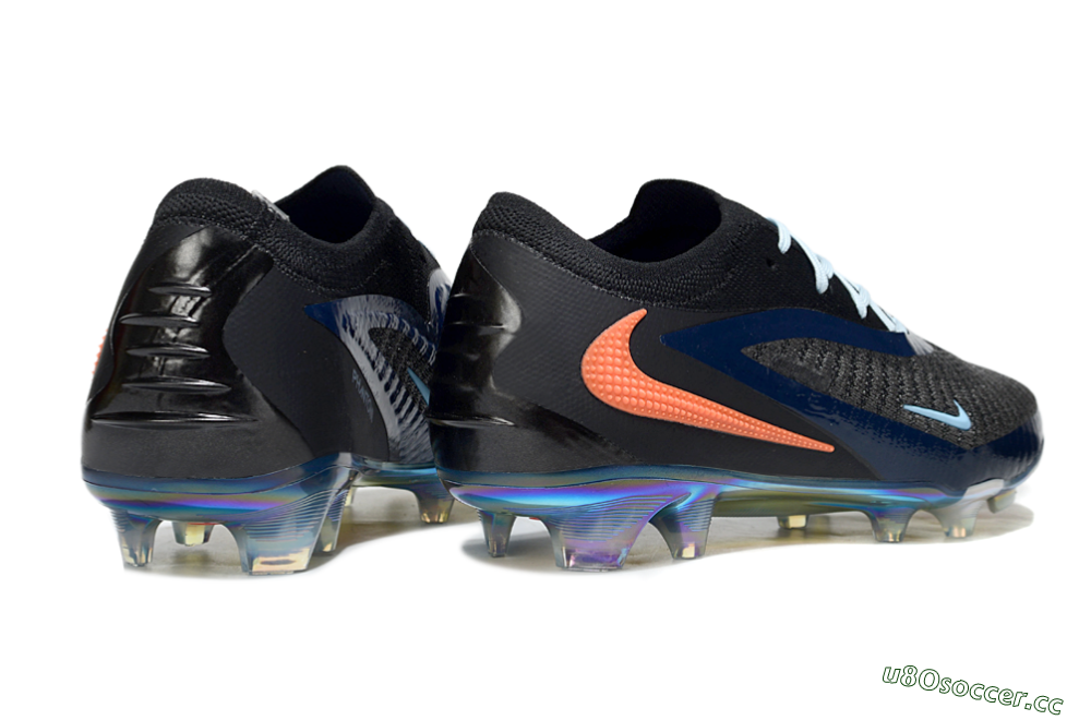 Men's Nike Phantom 6 Low Elite FG Firm Ground Low-Tops Football Boots - Black/Blue/Red 6