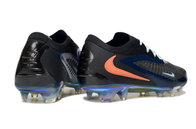 Men's Nike Phantom 6 Low Elite FG Firm Ground Low-Tops Football Boots - Black/Blue/Red