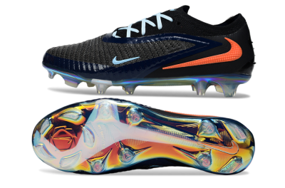 Men's Nike Phantom 6 Low Elite FG Firm Ground Low-Tops Football Boots - Black/Blue/Red