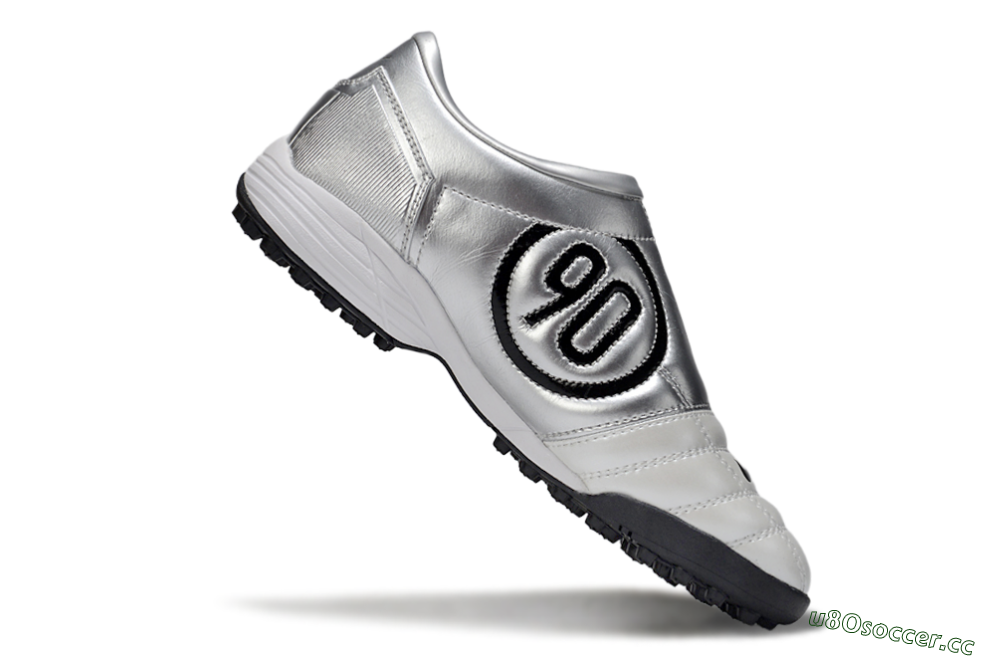 Unisex Nike Total 90 III TF Artificial Turf Low-Tops Football Shoes - White/Black/Silver 4