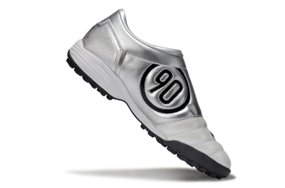 Unisex Nike Total 90 III TF Artificial Turf Low-Tops Football Shoes - White/Black/Silver