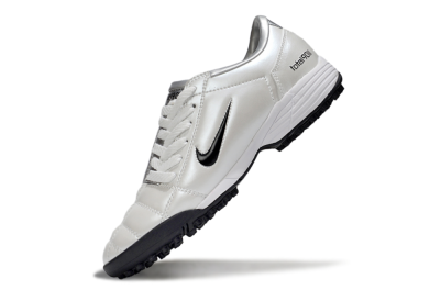 Unisex Nike Total 90 III TF Artificial Turf Low-Tops Football Shoes - White/Black/Silver