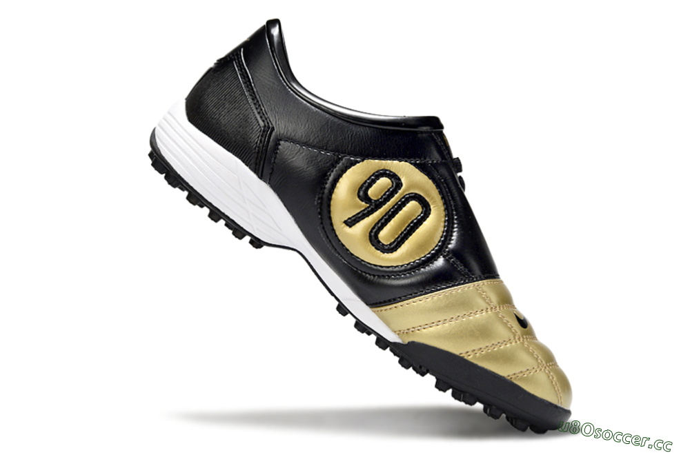 Unisex Nike Total 90 III TF Artificial Turf Low-Tops Football Shoes - Gold/Black/White 4