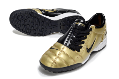 Unisex Nike Total 90 III TF Artificial Turf Low-Tops Football Shoes - Gold/Black/White