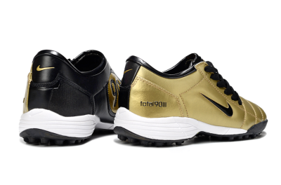 Unisex Nike Total 90 III TF Artificial Turf Low-Tops Football Shoes - Gold/Black/White