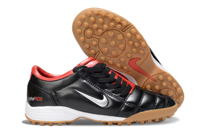 Unisex Nike Total 90 III TF Artificial Turf Low-Tops Football Shoes - Black/Silver/Red