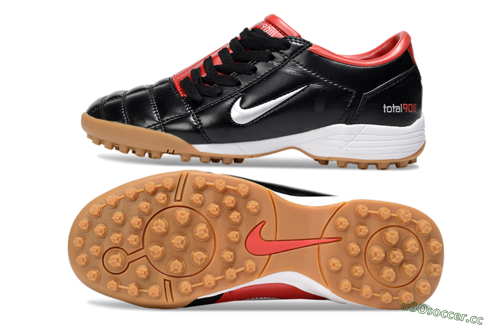 Unisex Nike Total 90 III TF Artificial Turf Low-Tops Football Shoes - Black/Silver/Red 1