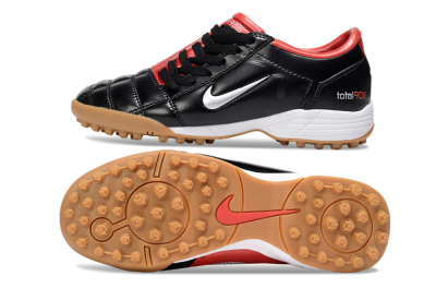 Unisex Nike Total 90 III TF Artificial Turf Low-Tops Football Shoes - Black/Silver/Red