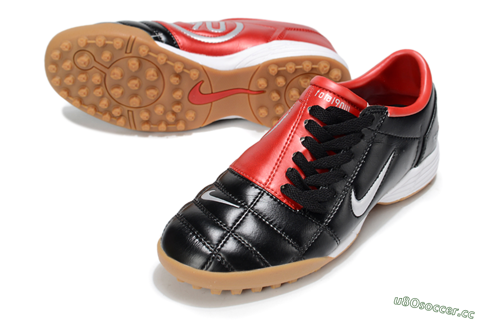 Unisex Nike Total 90 III TF Artificial Turf Low-Tops Football Shoes - Black/Silver/Red 3
