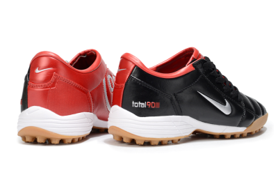 Unisex Nike Total 90 III TF Artificial Turf Low-Tops Football Shoes - Black/Silver/Red