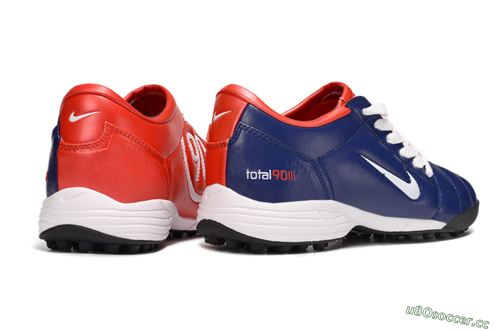 Unisex Nike Total 90 III TF Artificial Turf Low-Tops Football Shoes - Blue/White/Red 6