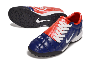 Unisex Nike Total 90 III TF Artificial Turf Low-Tops Football Shoes - Blue/White/Red