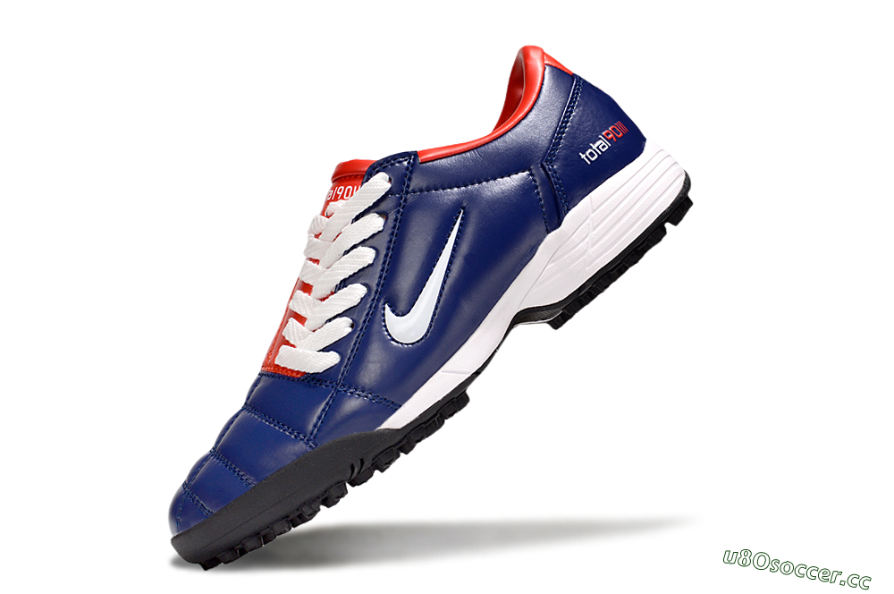 Unisex Nike Total 90 III TF Artificial Turf Low-Tops Football Shoes - Blue/White/Red 5