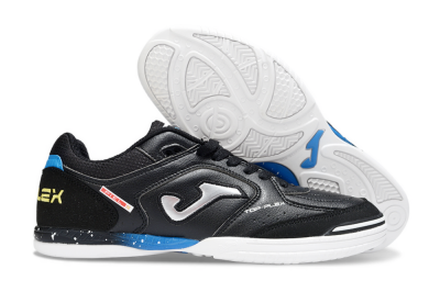 Men's Joma Top Flex IC Indoor & Futsal Low-Tops Football Shoes - Black/Silver/Blue