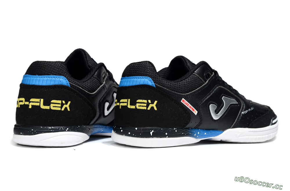 Men's Joma Top Flex IC Indoor & Futsal Low-Tops Football Shoes - Black/Silver/Blue 6
