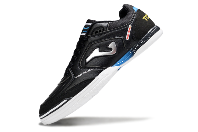 Men's Joma Top Flex IC Indoor & Futsal Low-Tops Football Shoes - Black/Silver/Blue