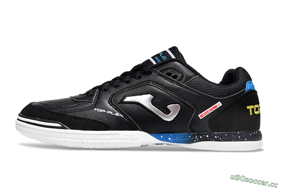 Men's Joma Top Flex IC Indoor & Futsal Low-Tops Football Shoes - Black/Silver/Blue 0
