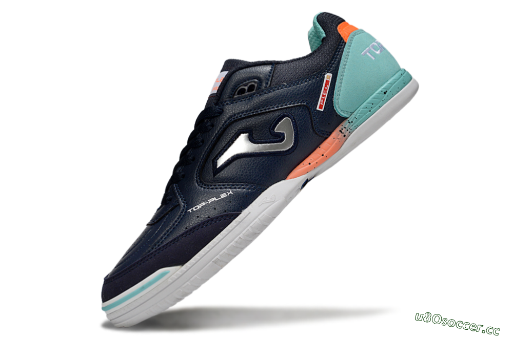 Men's Joma Top Flex IC Indoor & Futsal Low-Tops Football Shoes - Black/Silver/Jade 5