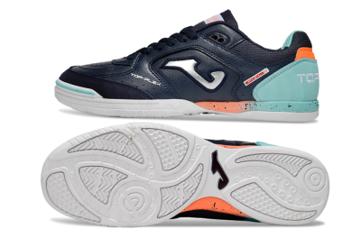 Men's Joma Top Flex IC Indoor & Futsal Low-Tops Football Shoes - Black/Silver/Jade