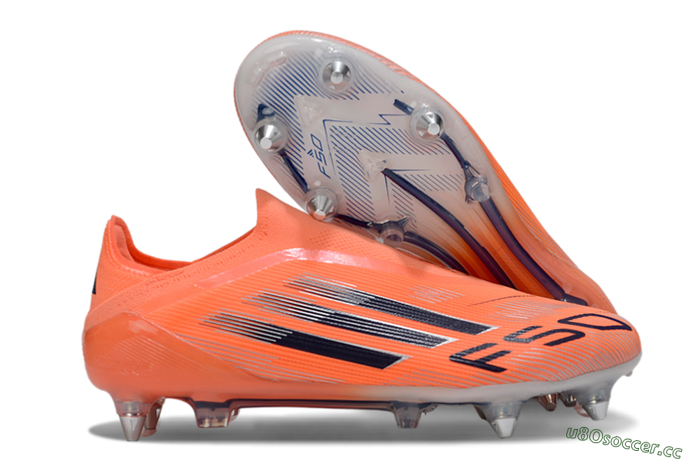 Men's Adidas F50 Elite Laceless SG Soft Ground Low-Tops Football Boots - Red/Black/Silver 2