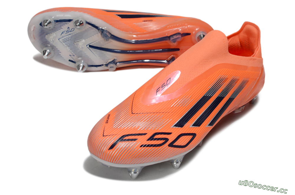 Men's Adidas F50 Elite Laceless SG Soft Ground Low-Tops Football Boots - Red/Black/Silver 3