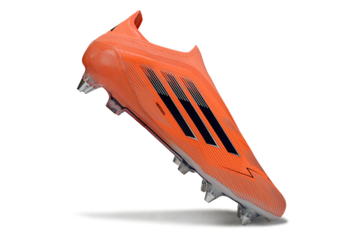 Men's Adidas F50 Elite Laceless SG Soft Ground Low-Tops Football Boots - Red/Black/Silver