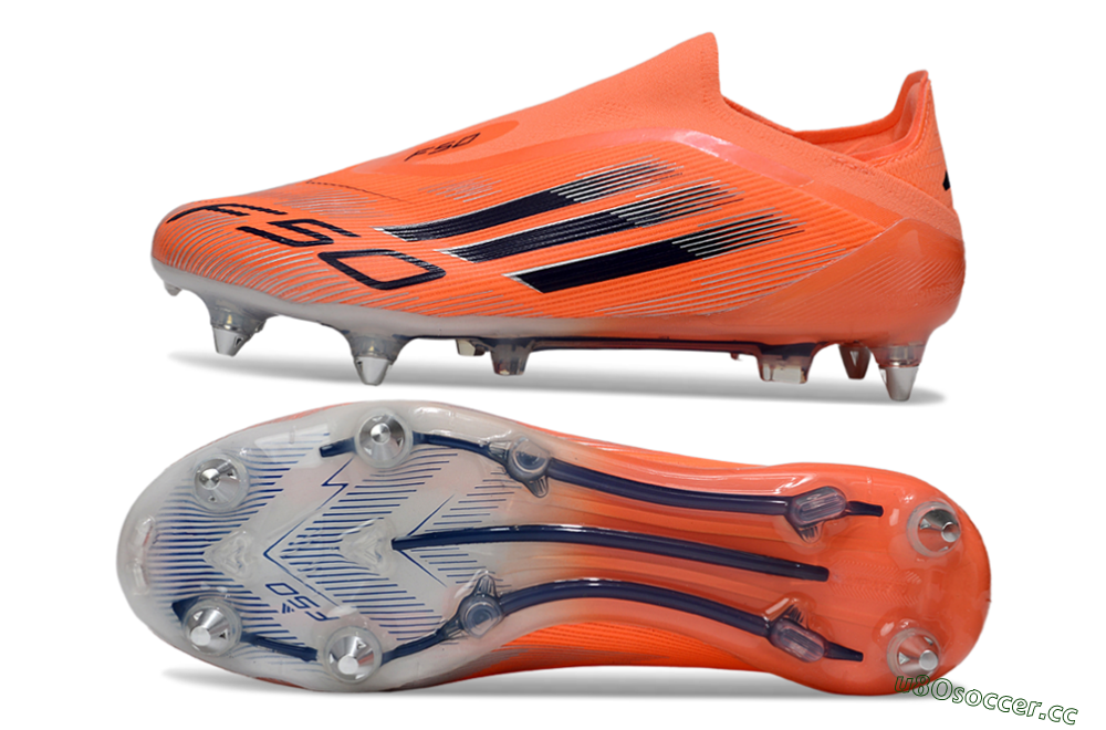 Men's Adidas F50 Elite Laceless SG Soft Ground Low-Tops Football Boots - Red/Black/Silver 1