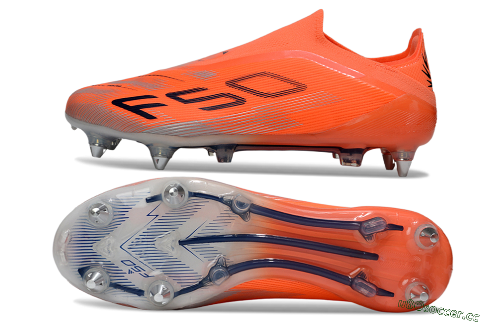Men's Adidas F50 Elite Laceless SG Soft Ground Low-Tops Football Boots - Red/Black/Silver 1