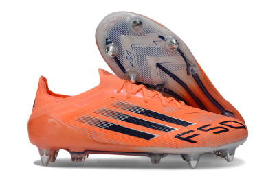Men's Adidas F50 Elite SG Soft Ground Low-Tops Football Boots - Red/Black/Silver