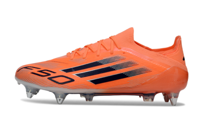 Men's Adidas F50 Elite SG Soft Ground Low-Tops Football Boots - Red/Black/Silver