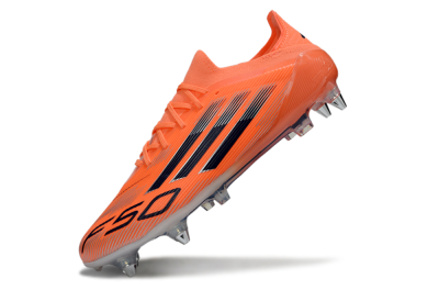 Men's Adidas F50 Elite SG Soft Ground Low-Tops Football Boots - Red/Black/Silver