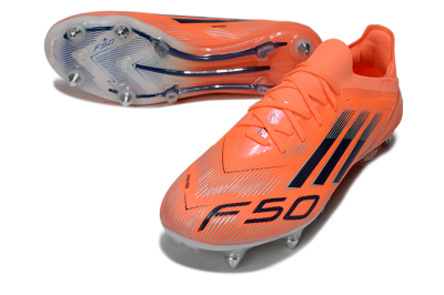 Men's Adidas F50 Elite SG Soft Ground Low-Tops Football Boots - Red/Black/Silver