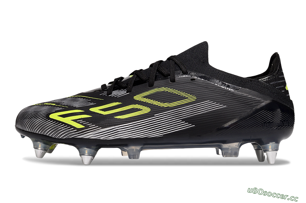 Men's Adidas F50 Elite SG Soft Ground Low-Tops Football Boots - Black/Yellow/Silver 0