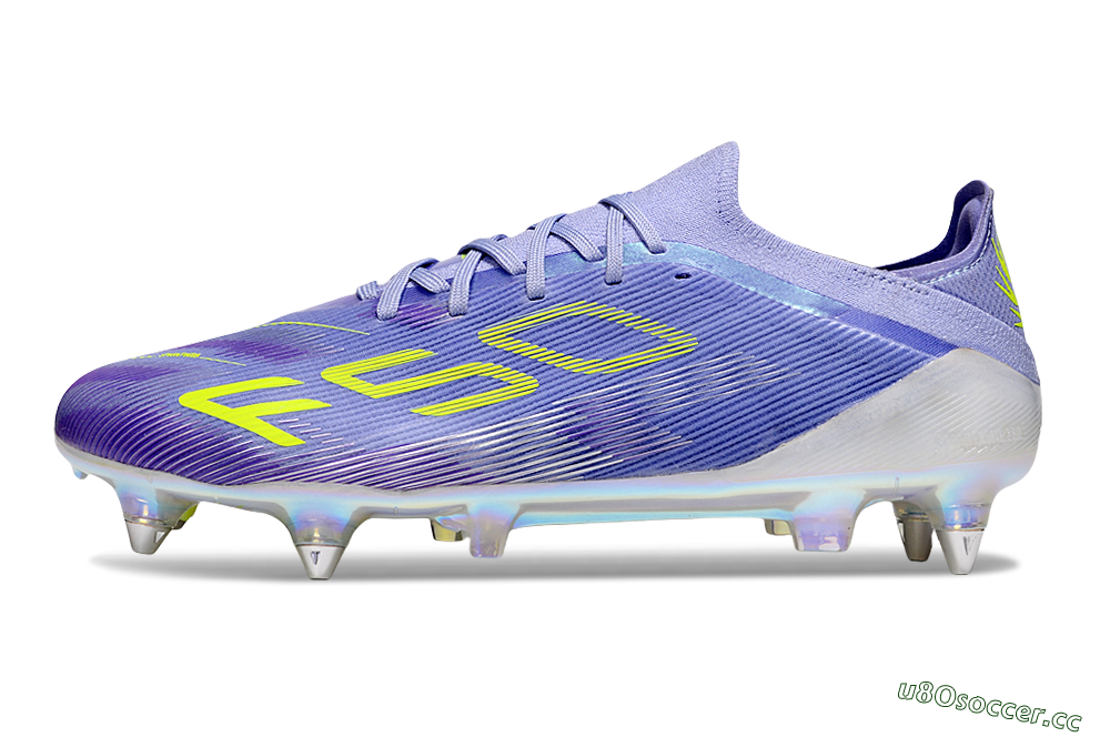 Men's Adidas F50 Elite SG Soft Ground Low-Tops Football Boots - Purple/Yellow/Silver 0