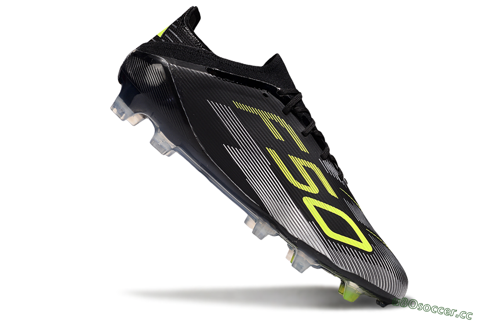 Unisex Adidas F50 Elite FG Firm Ground Low-Tops Football Boots - Black/Yellow/Silver 4
