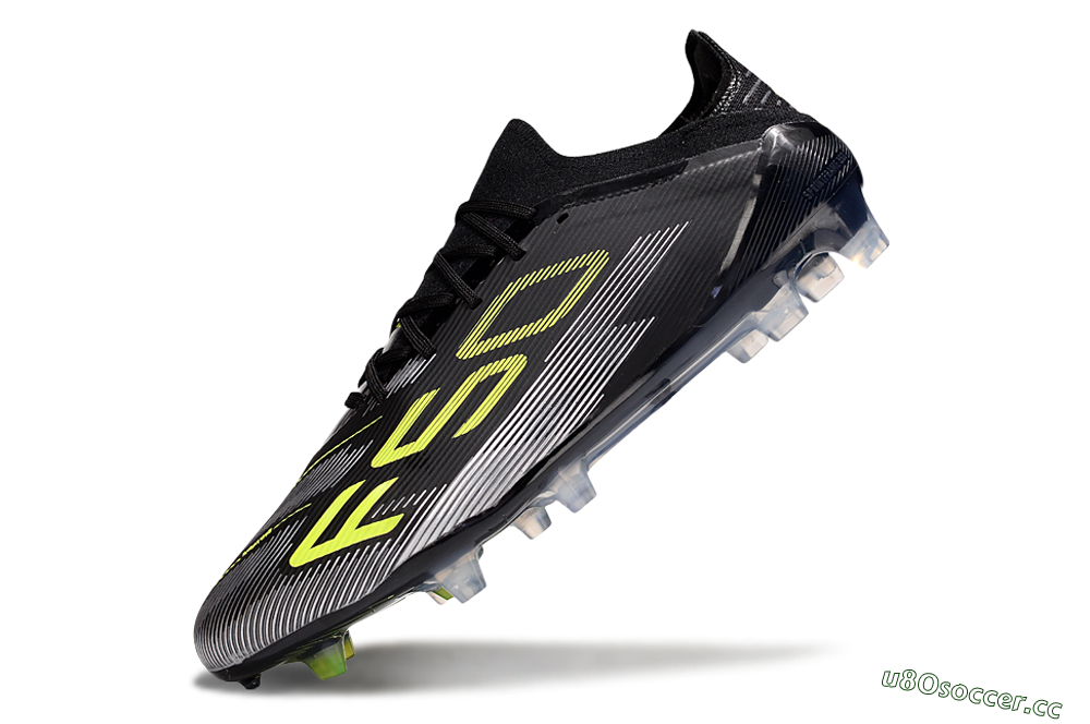 Unisex Adidas F50 Elite FG Firm Ground Low-Tops Football Boots - Black/Yellow/Silver 5